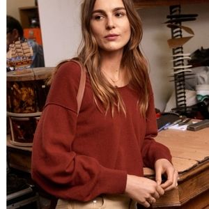 & Other Stories Scoop neck sweater- Rust color